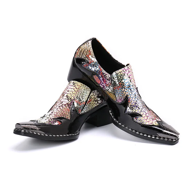 AOMISHOES™ Harvey Python High-Heel Dress Shoes #8075