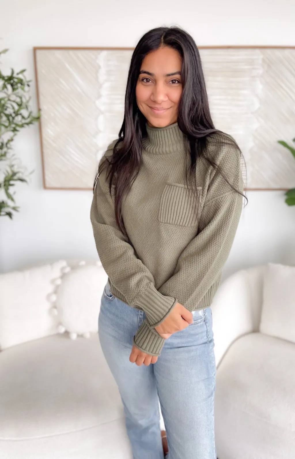 Ashley Turtleneck Textured Sweater