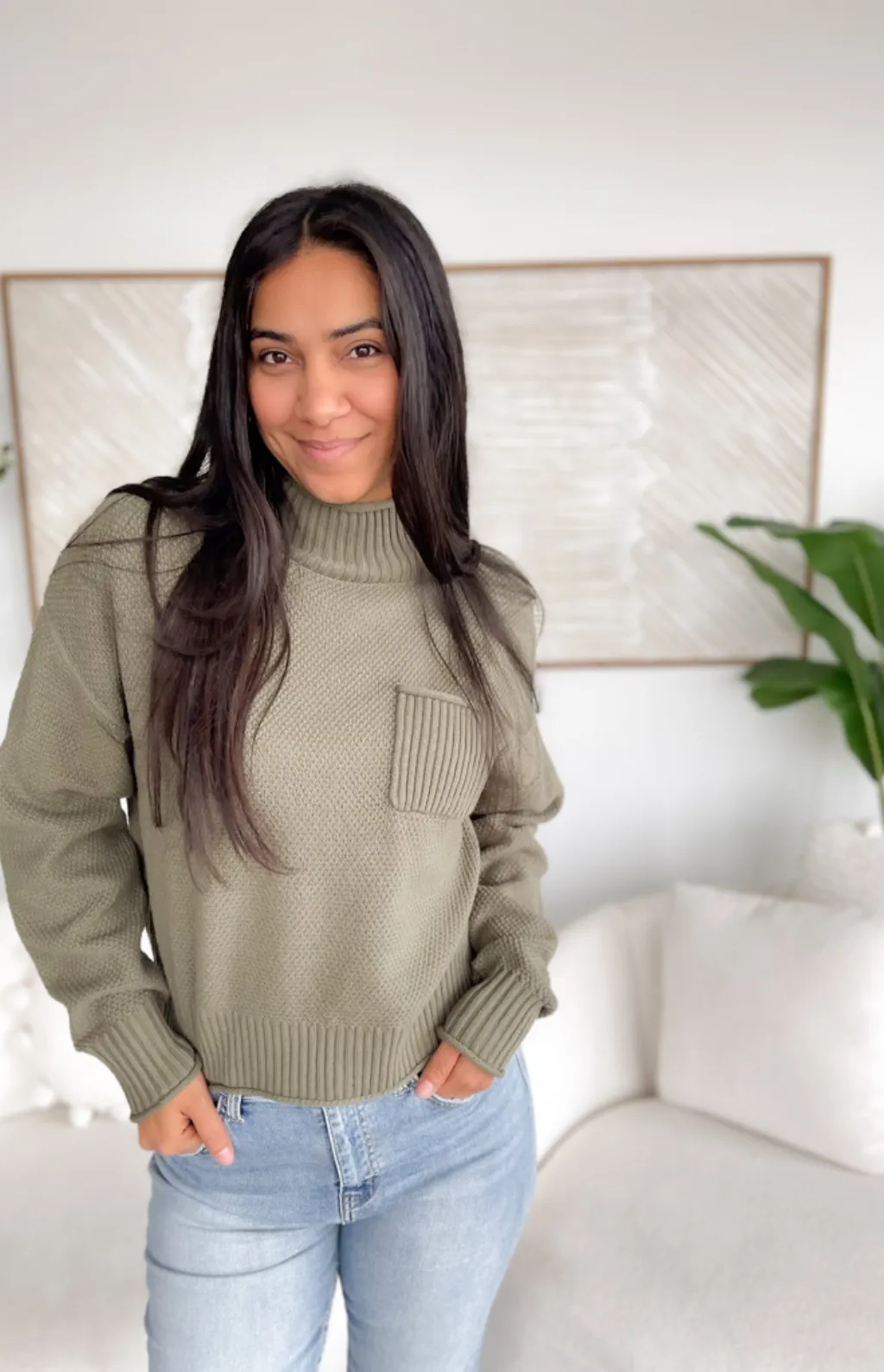 Ashley Turtleneck Textured Sweater