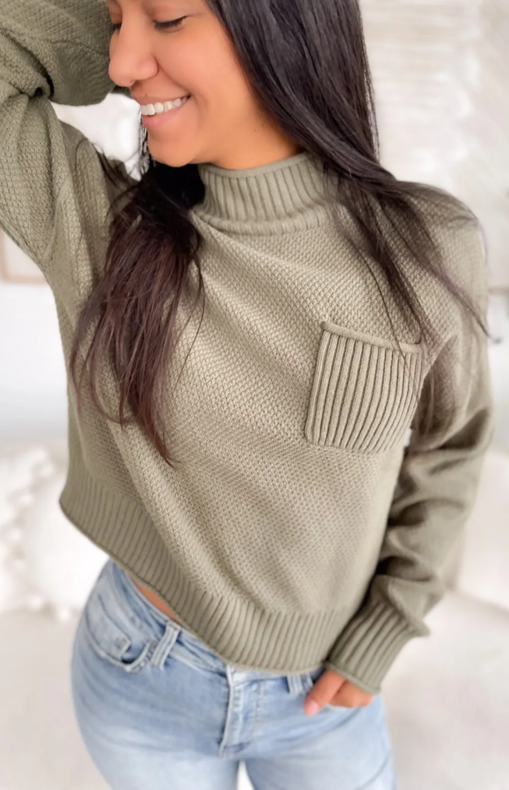 Ashley Turtleneck Textured Sweater