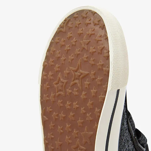 Black Glitter Touch Fastening High Top Trainers (Older Girls)
