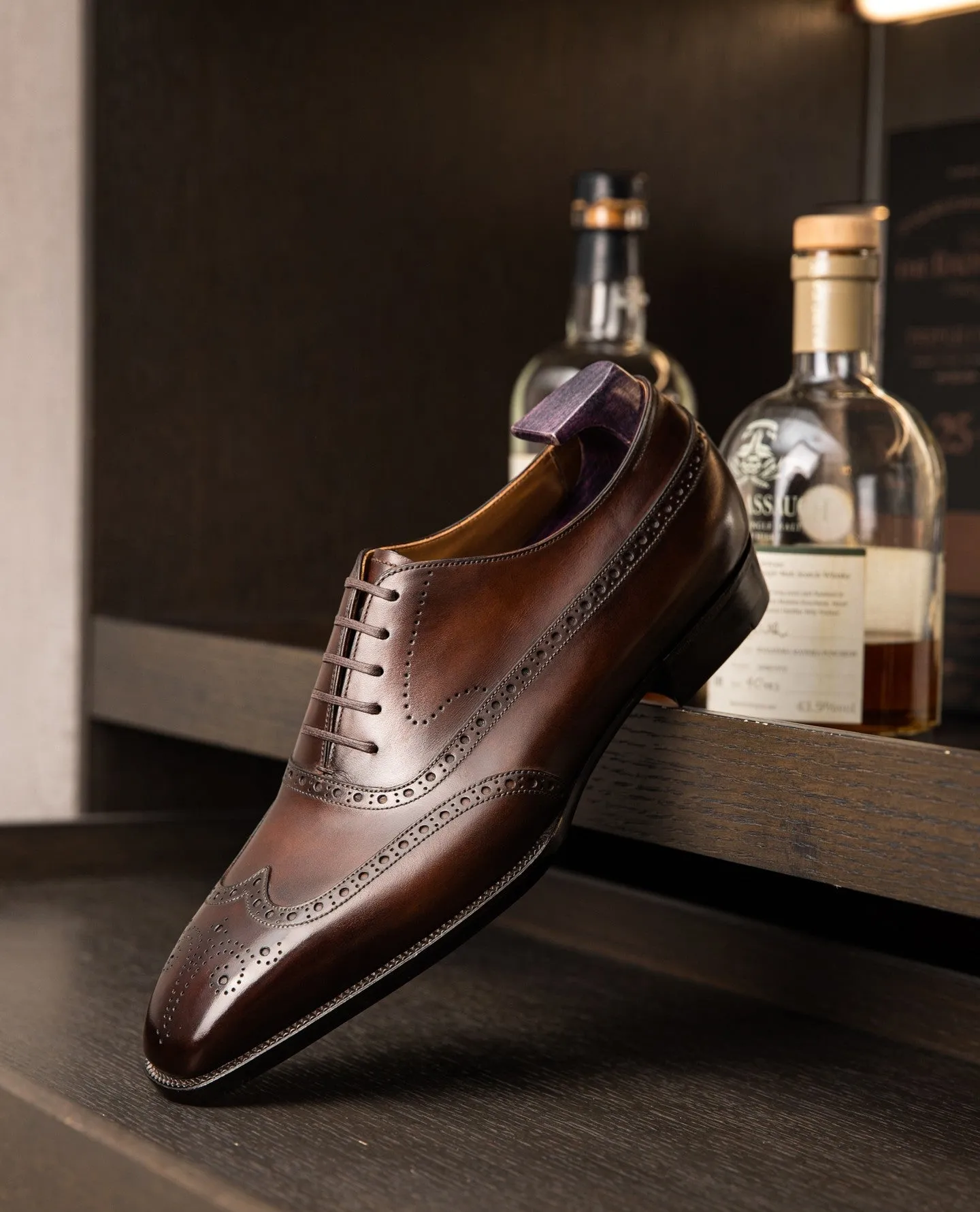 Brown Leather Sunbaked Sahara Brogue Oxford Shoes