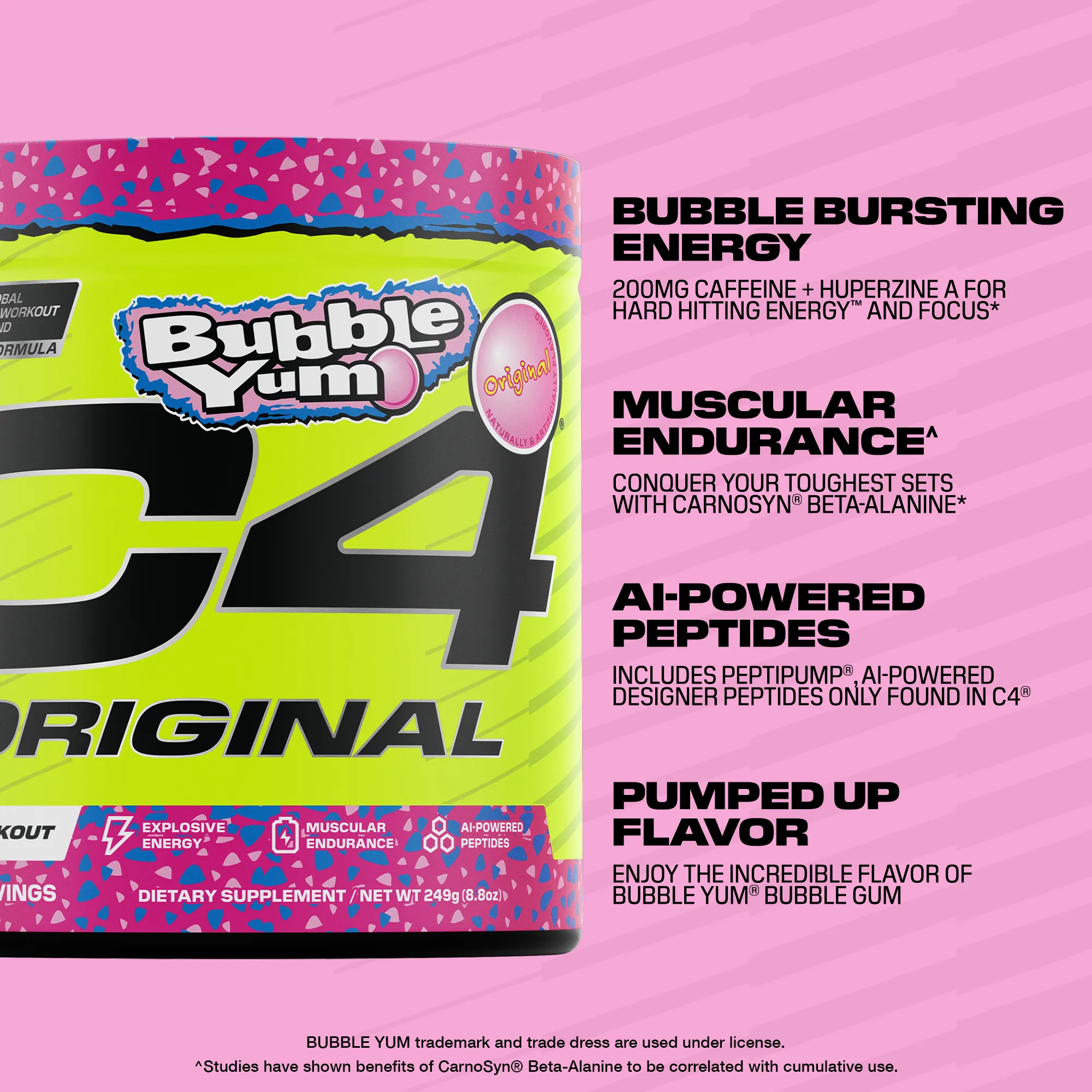 C4 Original x Bubble Yum® Pre Workout