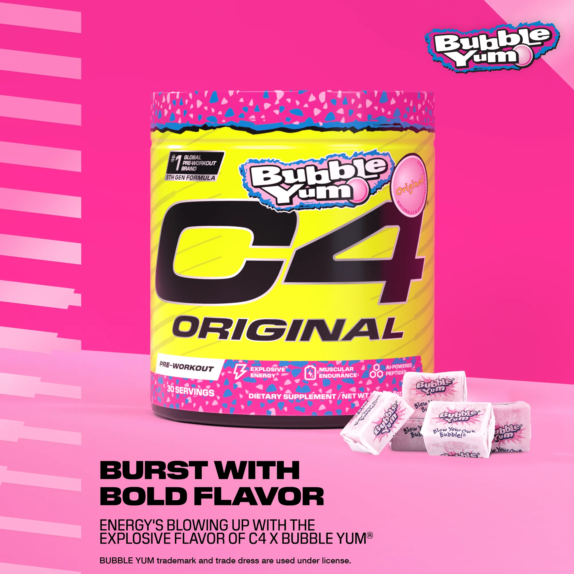 C4 Original x Bubble Yum® Pre Workout