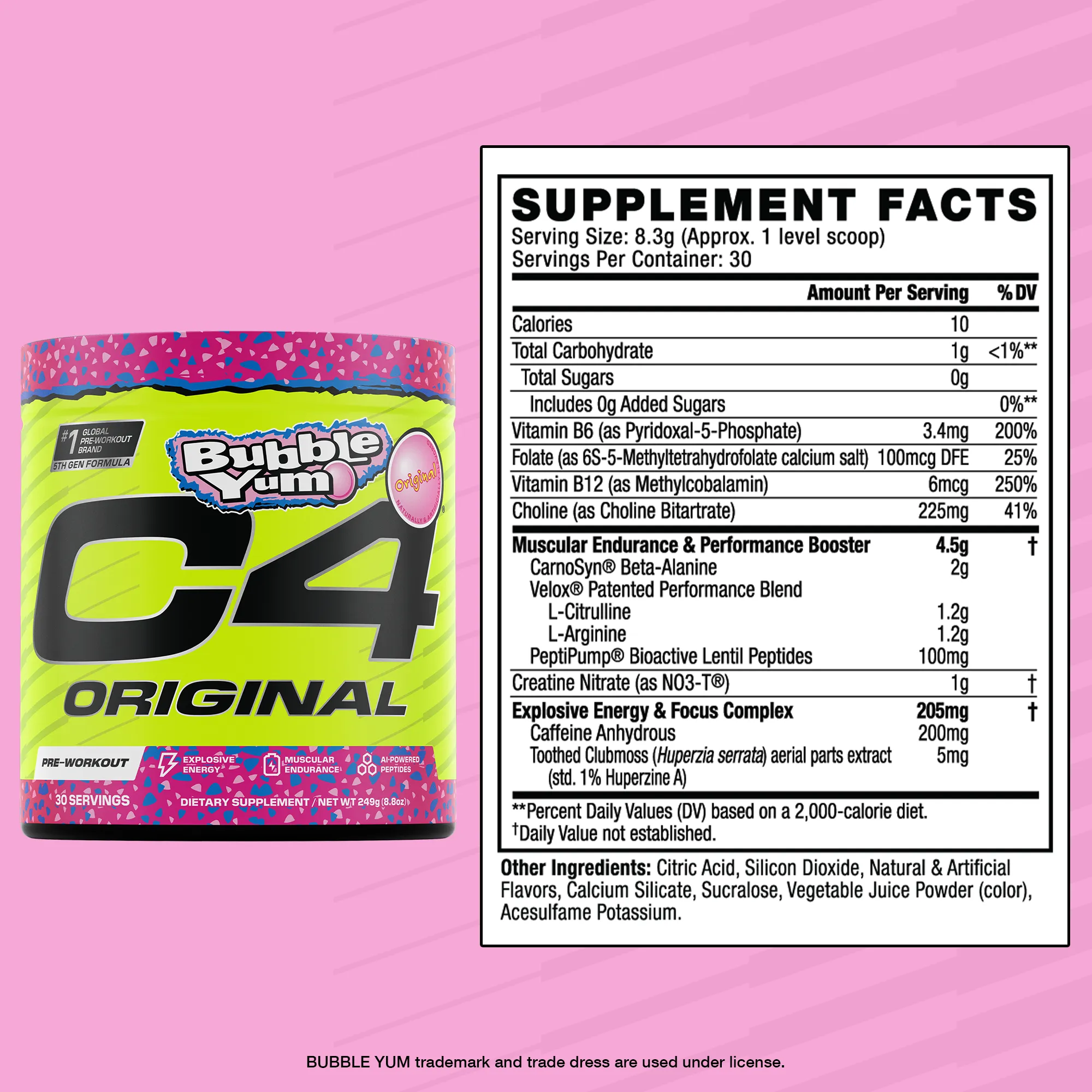 C4 Original x Bubble Yum® Pre Workout