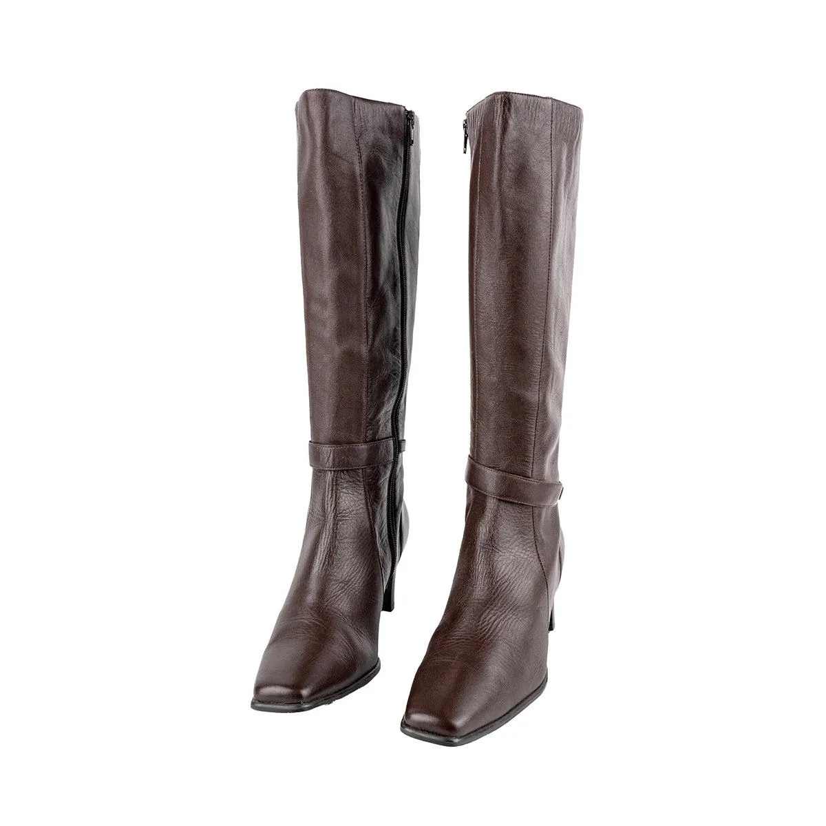 Clarks Valvestino Knee High Boots Leather Brown Colour For Women