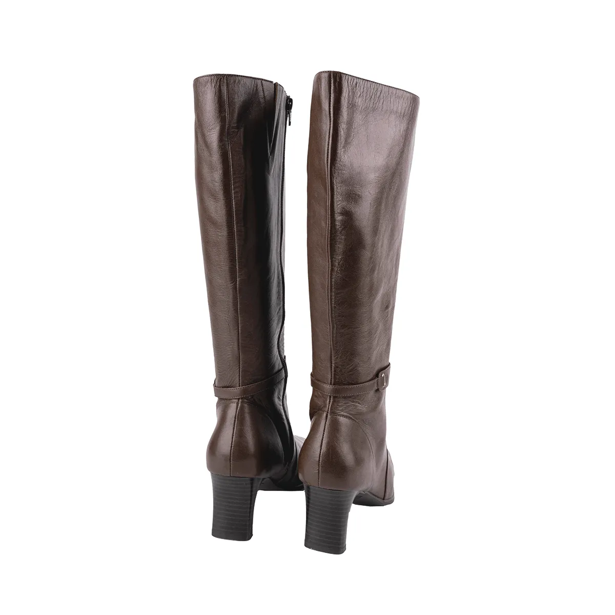 Clarks Valvestino Knee High Boots Leather Brown Colour For Women