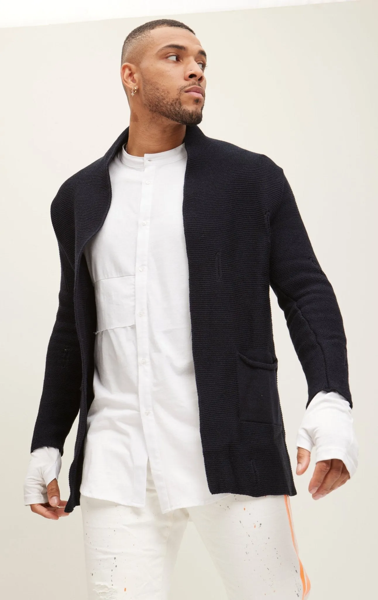Cozy Knit Jacket - Navy