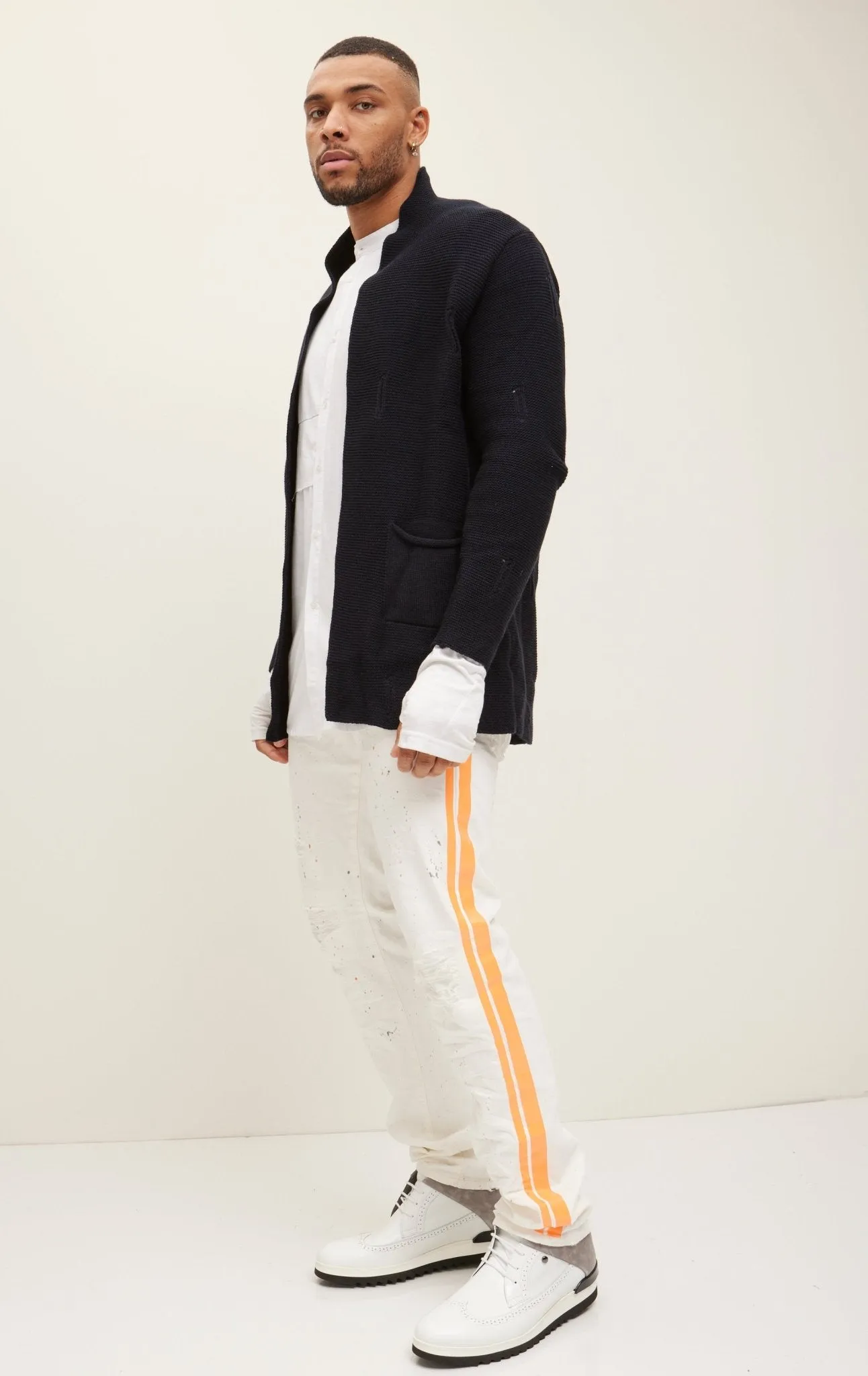 Cozy Knit Jacket - Navy