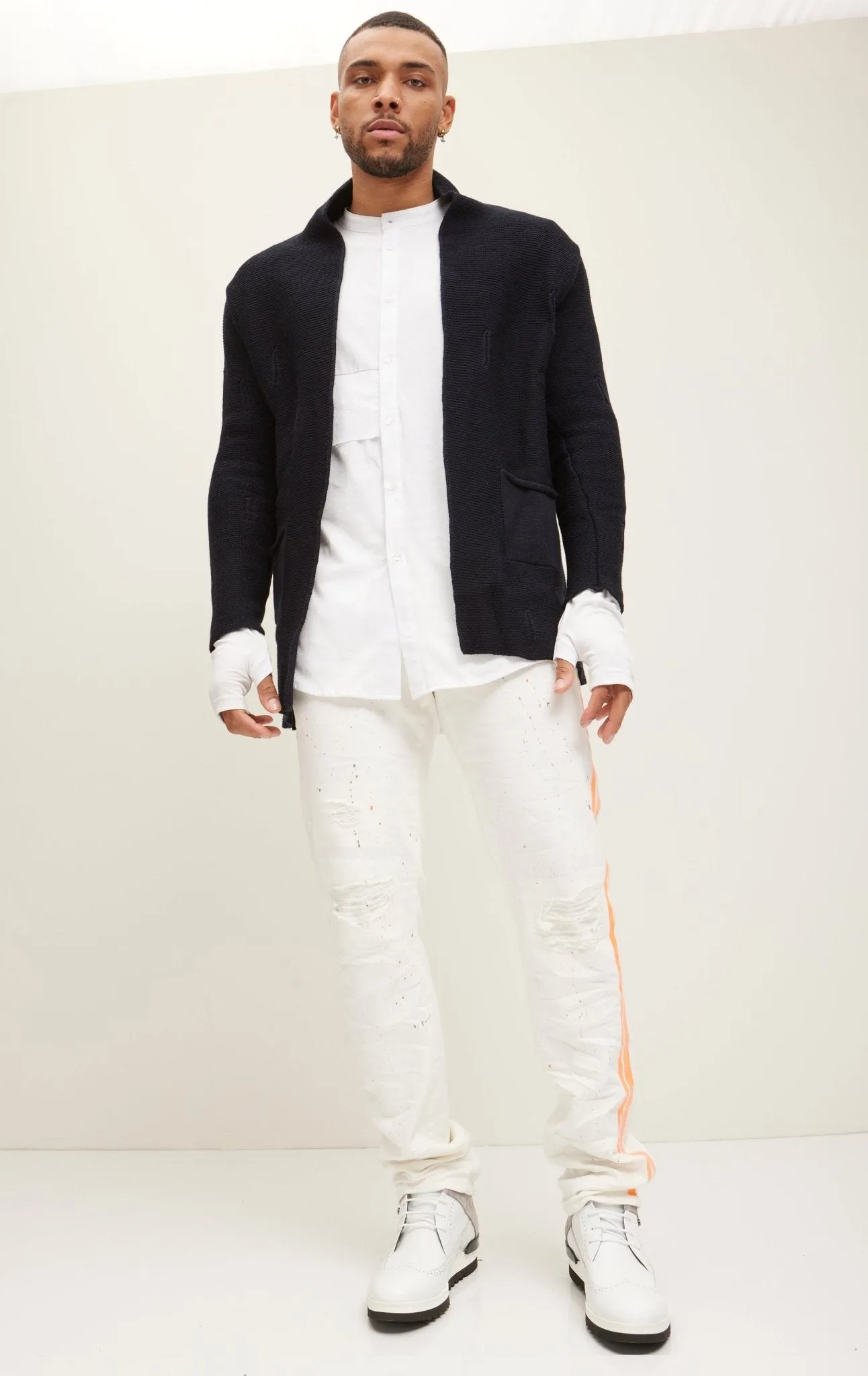 Cozy Knit Jacket - Navy
