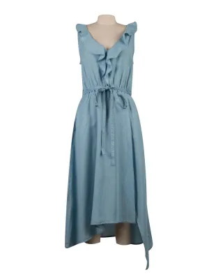Dacey Ruffle VNeck Maxi