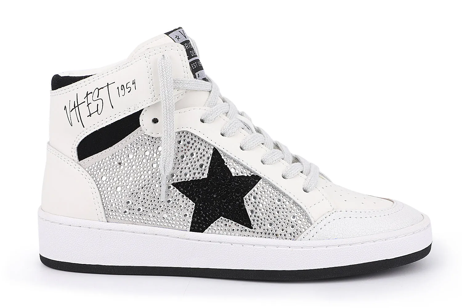 Dream Rhinestone Star High Top Vintage Havana Sneaker