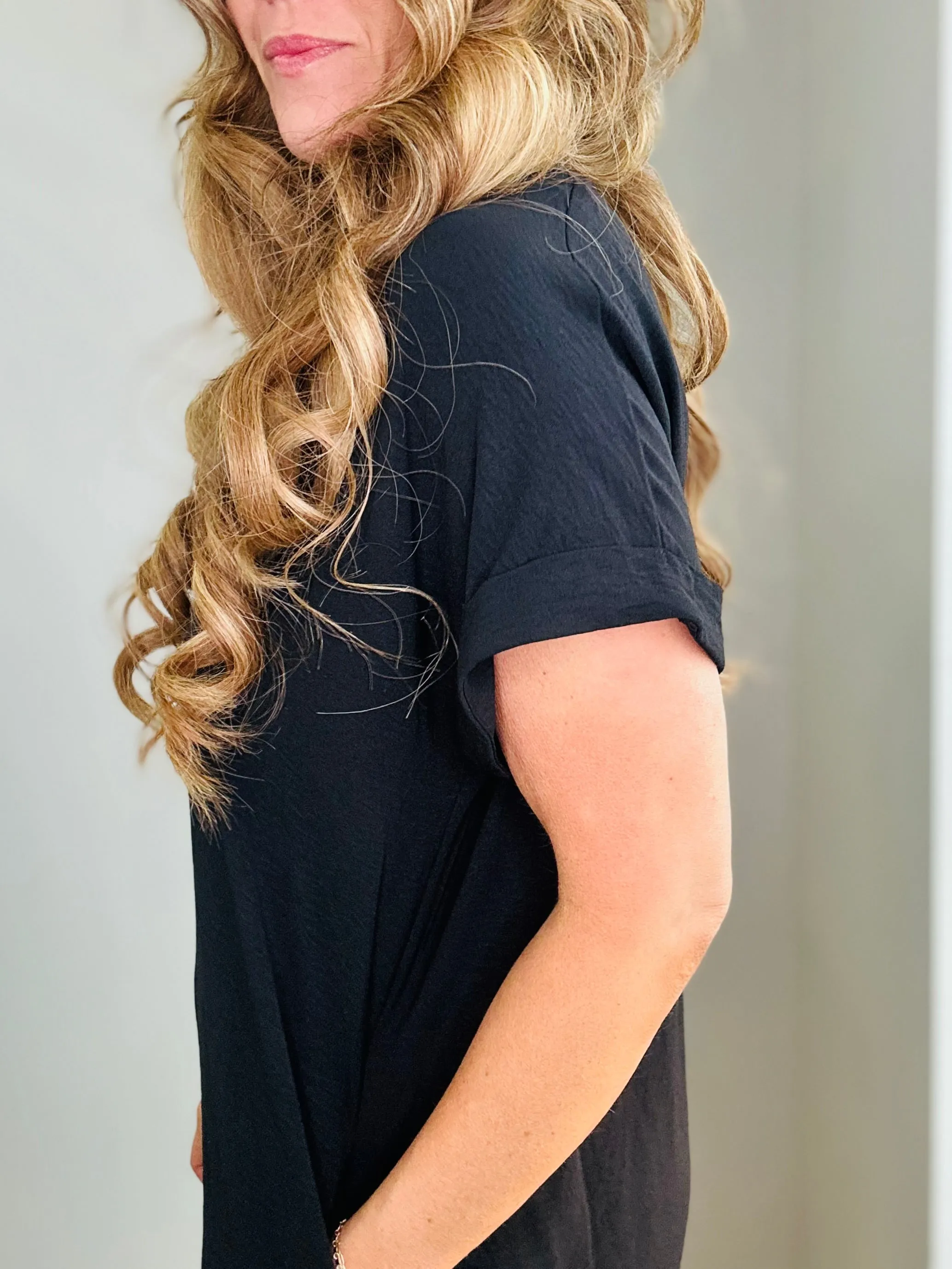Effortless Everyday V-Neck T-Shirt Dress