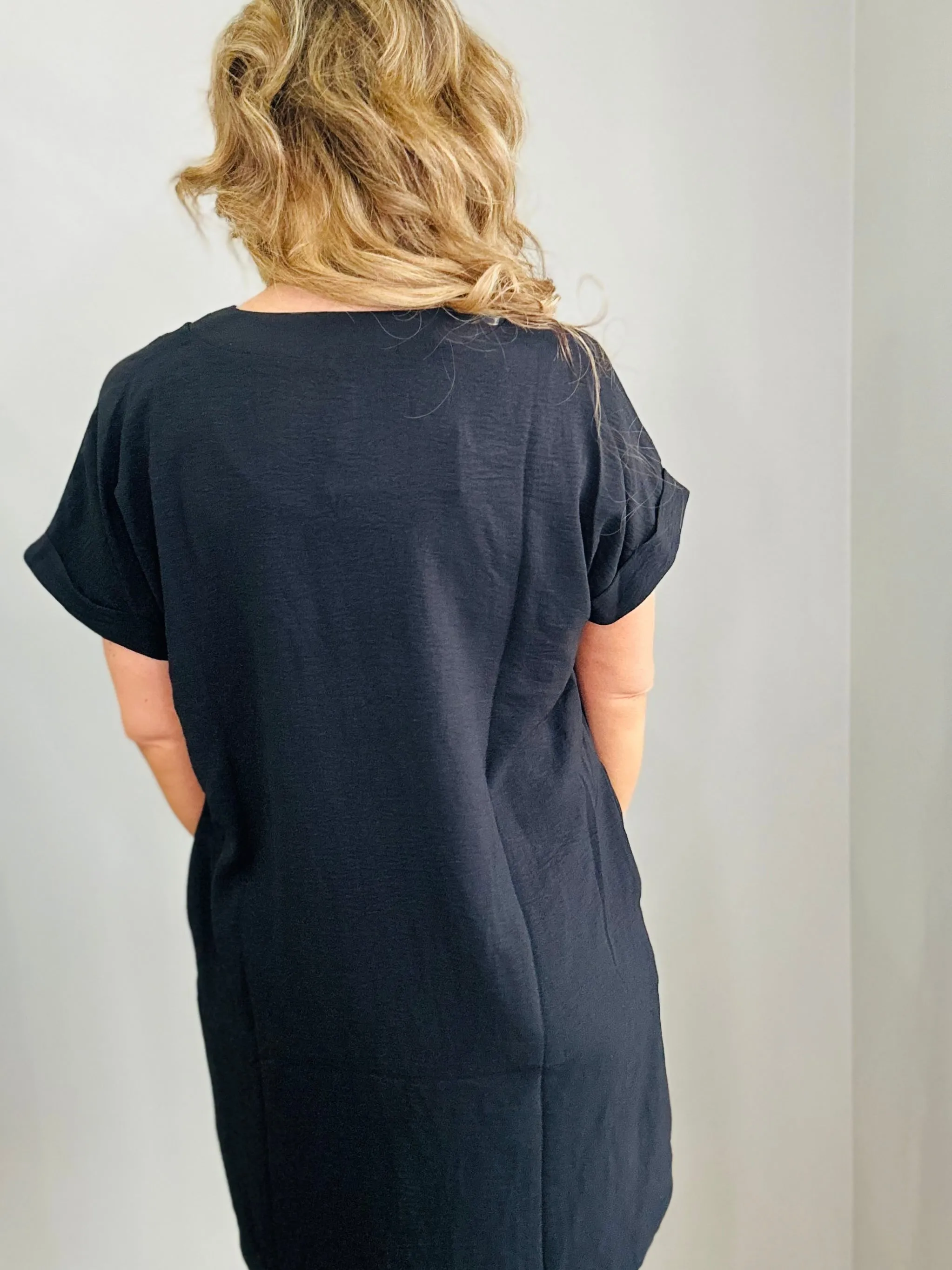 Effortless Everyday V-Neck T-Shirt Dress