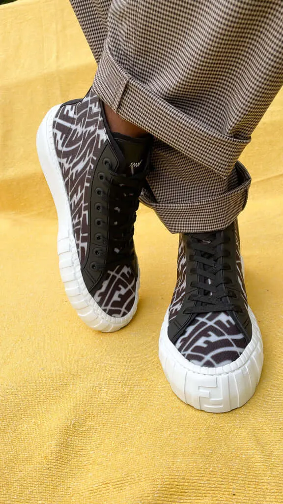 Fendi FF Vertigo High Tops Mens Sneakers
