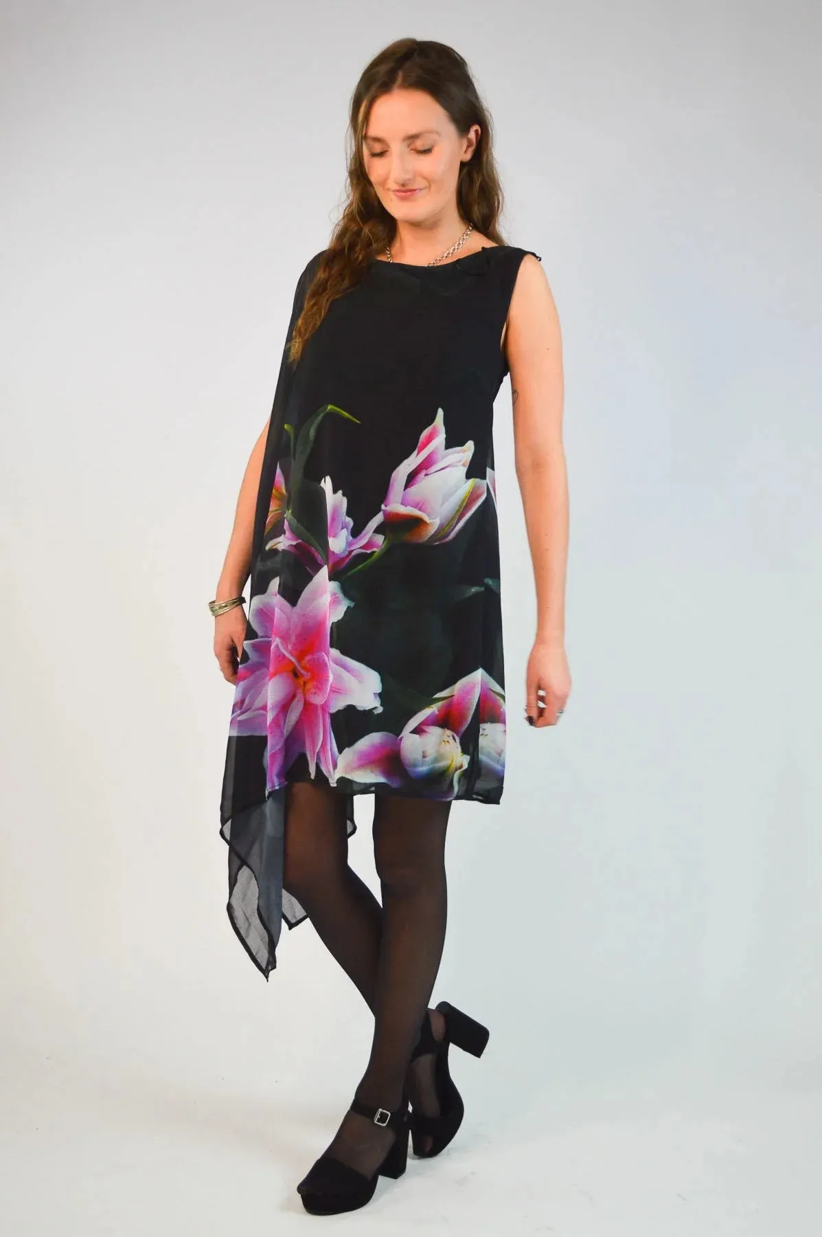 Floral Drape Dress