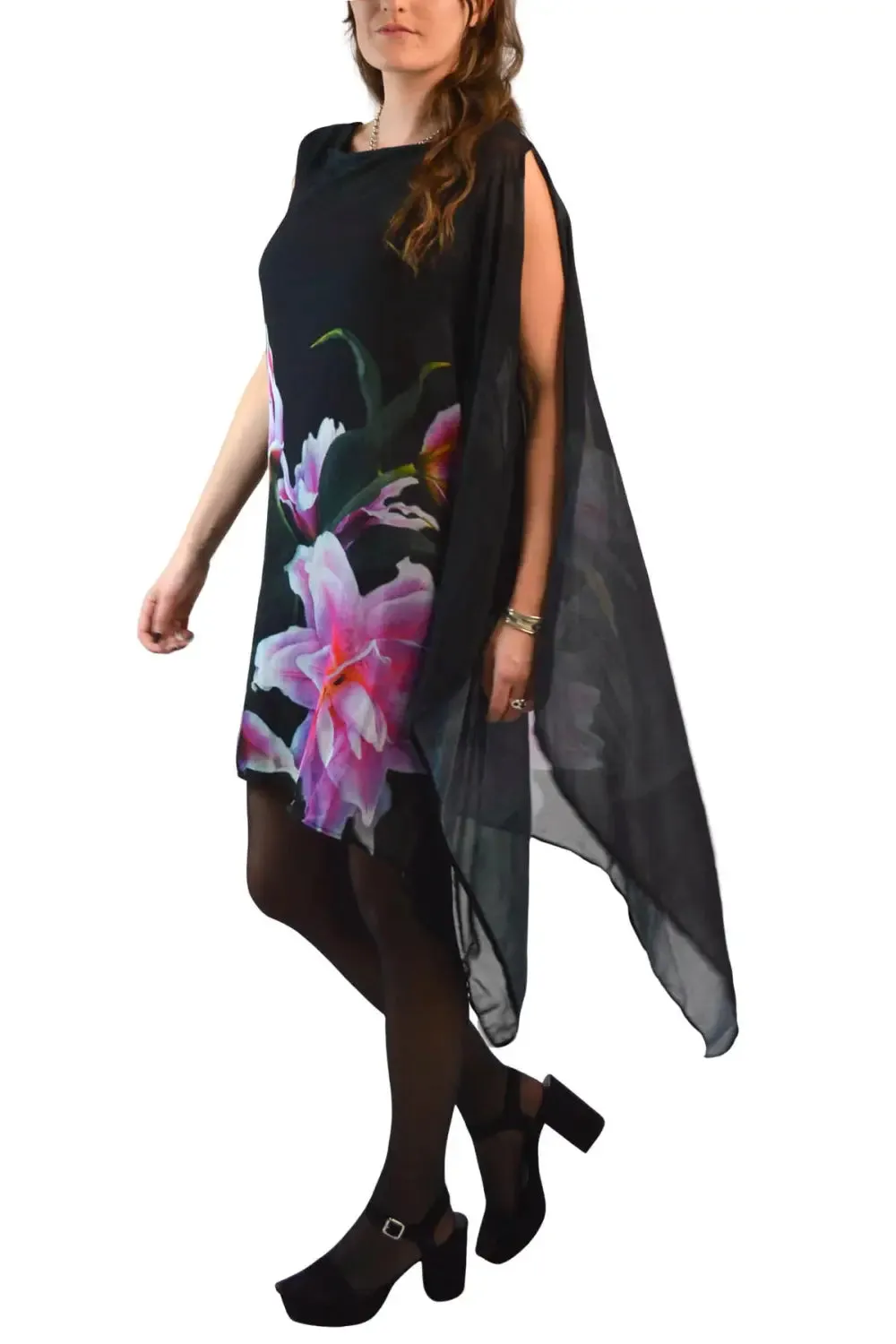Floral Drape Dress