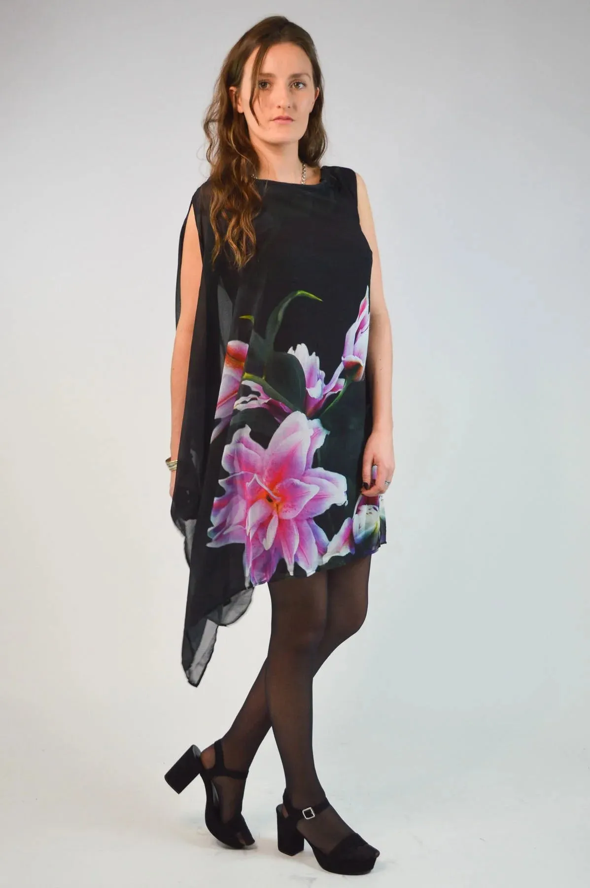 Floral Drape Dress