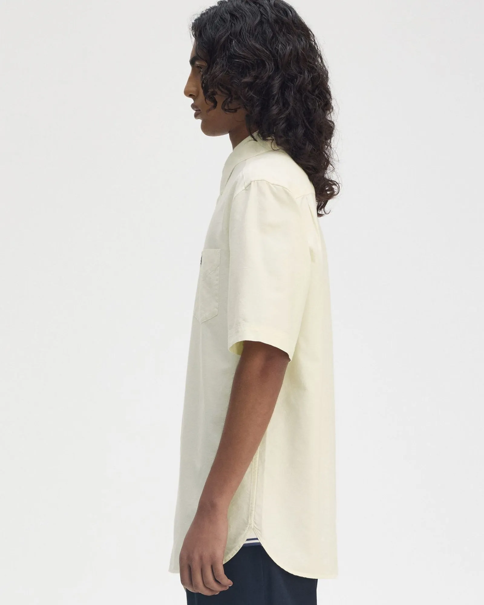 Fred Perry S/S Oxford Shirt - Ecru