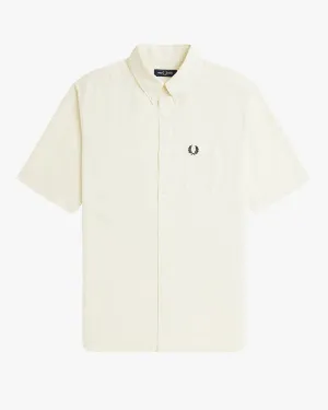 Fred Perry S/S Oxford Shirt - Ecru