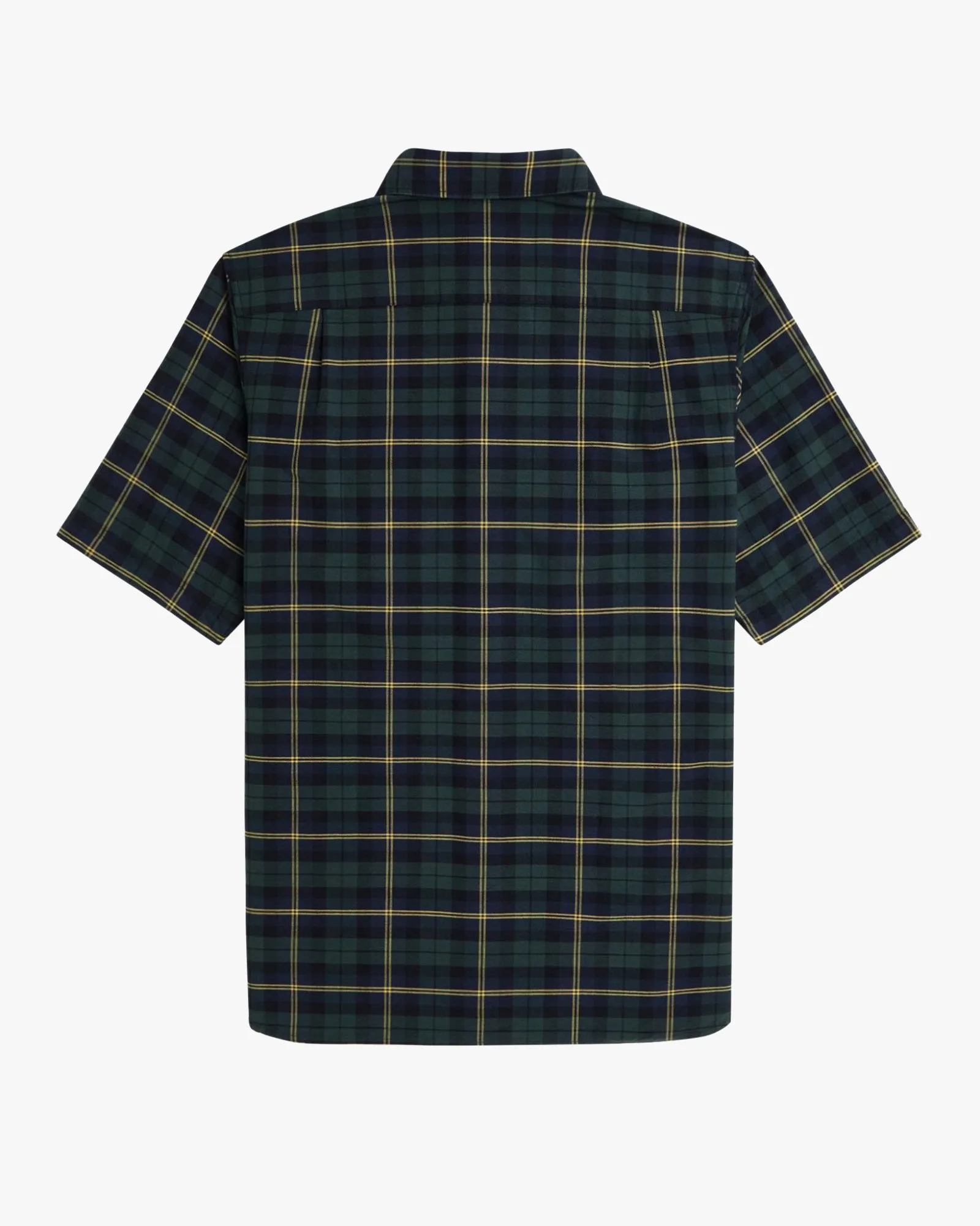 Fred Perry S/S Oxford Tartan Shirt - Navy