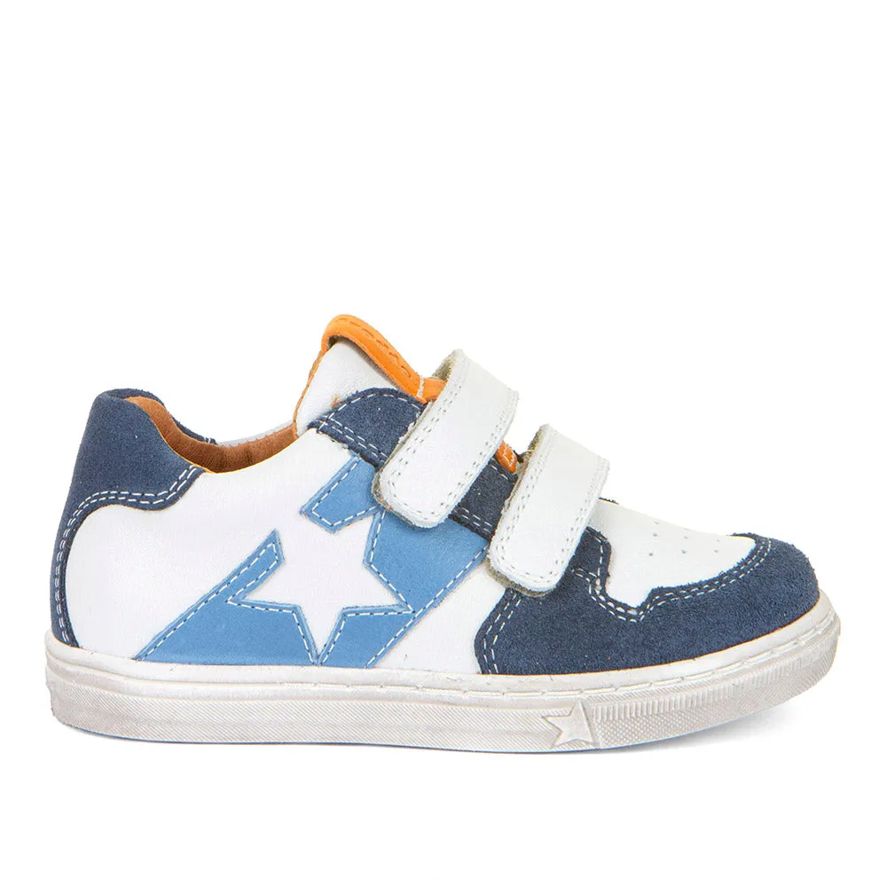 Froddo Dolby | Velcro Trainer | White & Denim