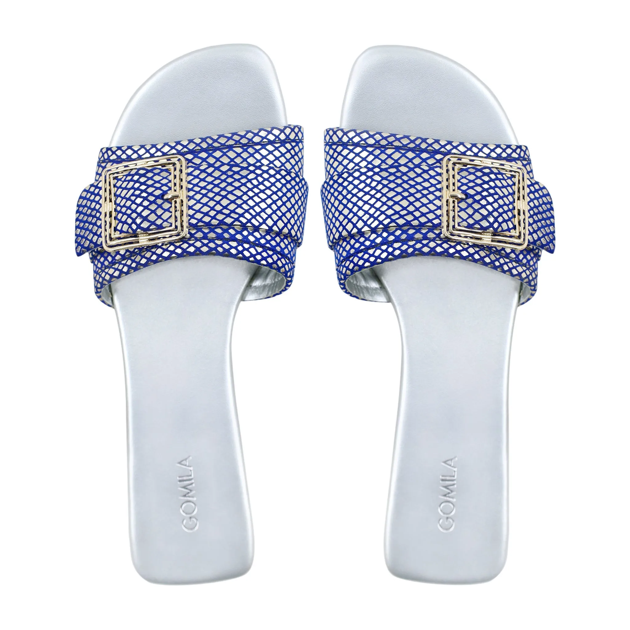 Gabriella - Women's Blue and Silver Slipper