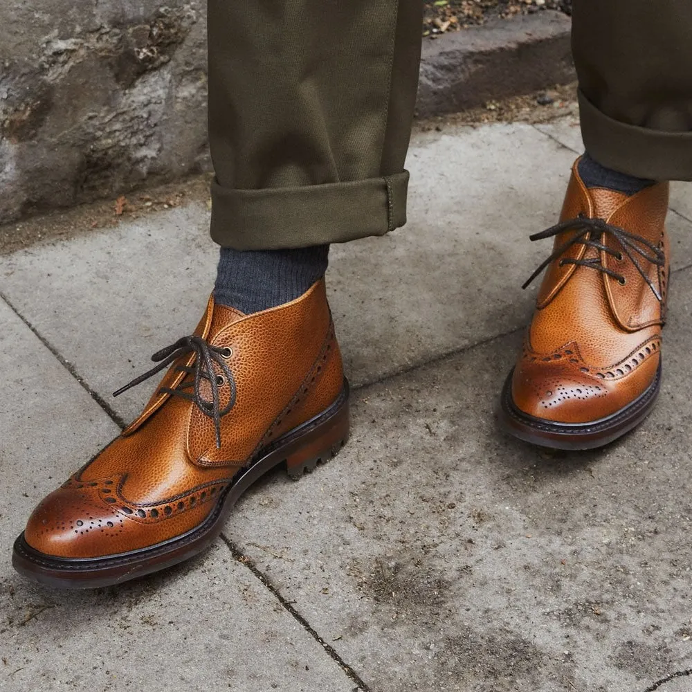 Joseph Cheaney Men's Adur C Chukka Boot in Almond Grain Leather