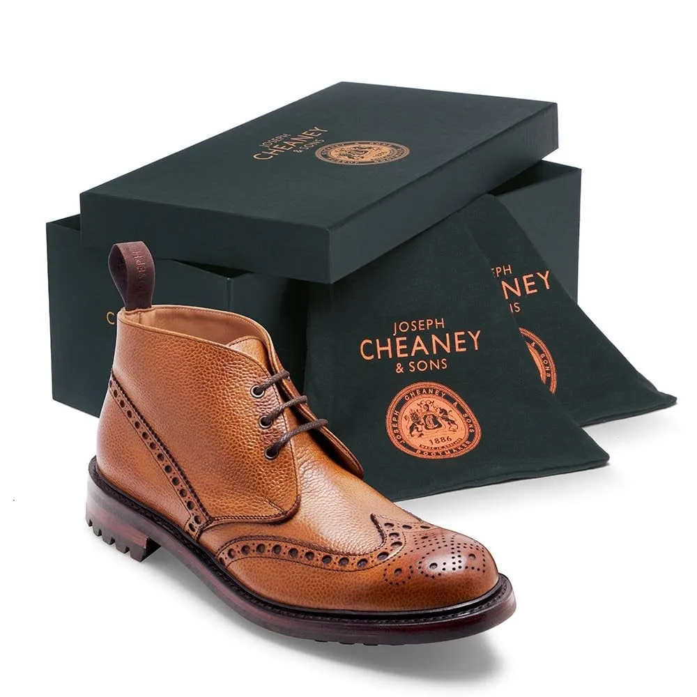 Joseph Cheaney Men's Adur C Chukka Boot in Almond Grain Leather