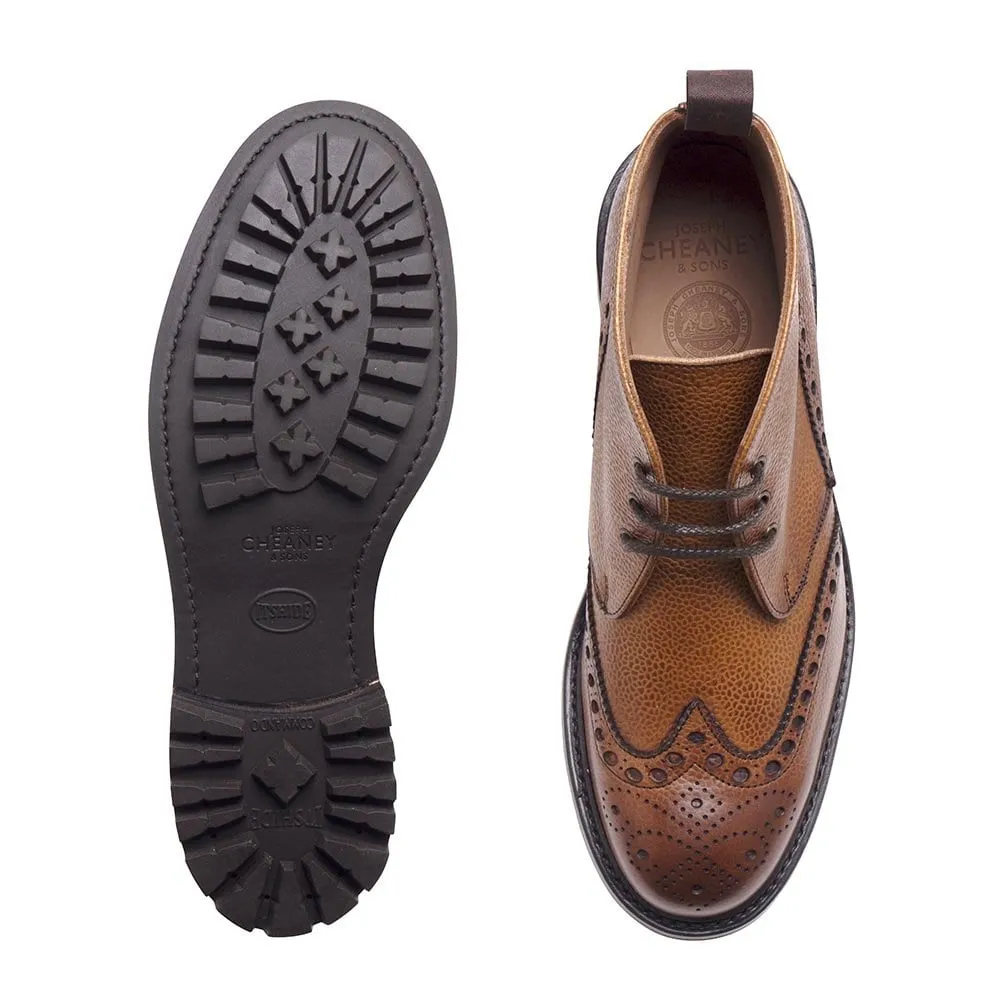 Joseph Cheaney Men's Adur C Chukka Boot in Almond Grain Leather