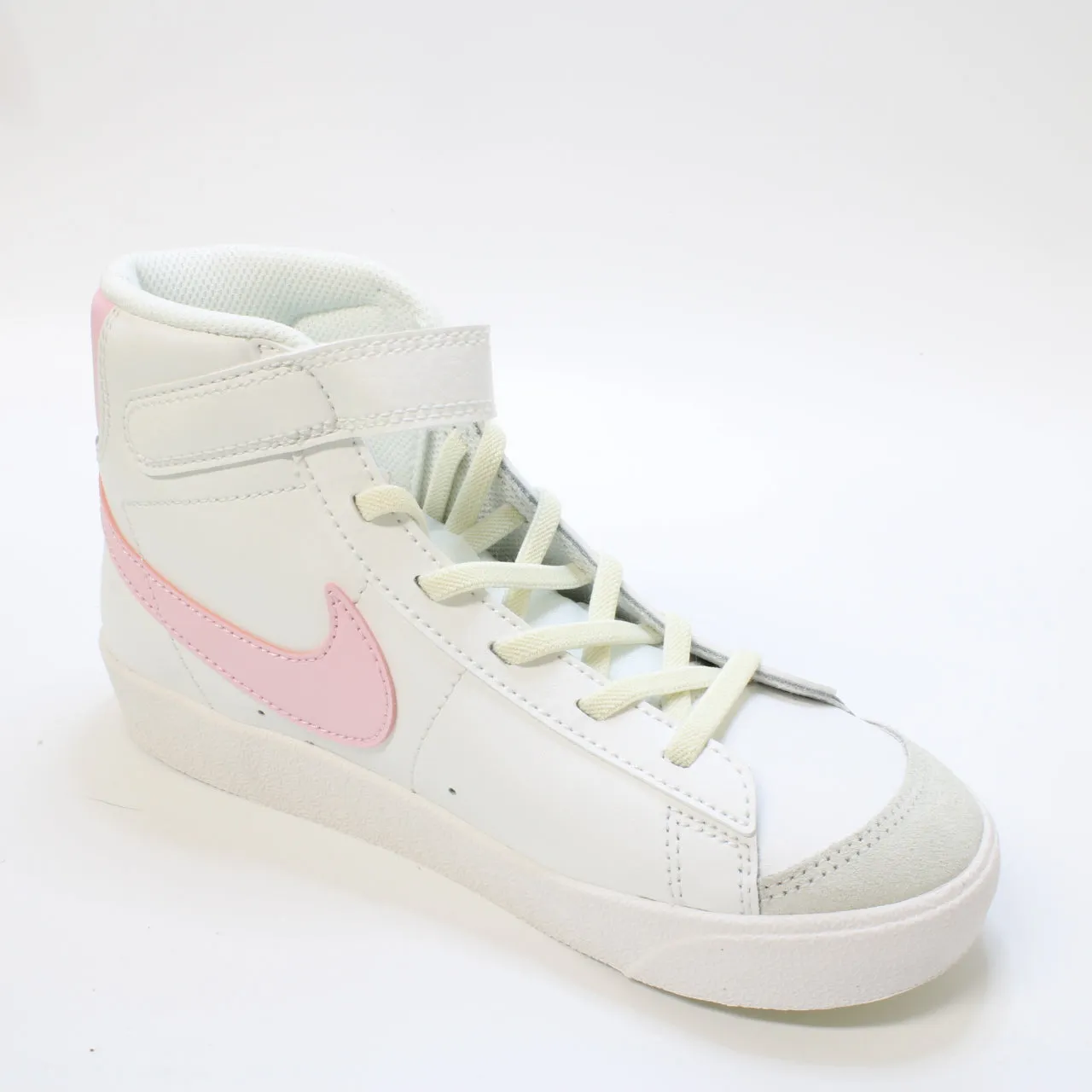 Kids Nike Blazer Mid '77 Pre School Trainers Summit White Pink Foam Coconut Milk Uk Size 2