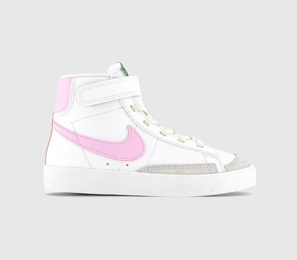 Kids Nike Blazer Mid '77 Pre School Trainers Summit White Pink Foam Coconut Milk Uk Size 2
