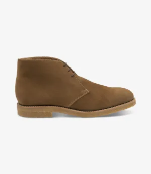 LOAKE RIVINGTON SUEDE TAN CHUKKA BOOT CREPE SOLE G-WIDE