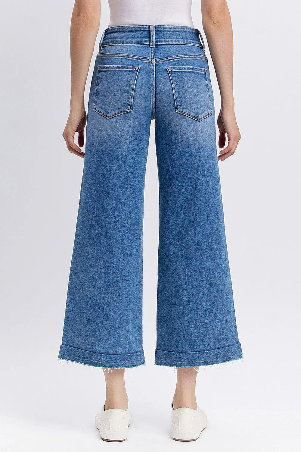 Lovervet High Rise 2 Button Wide Trouser Jeans