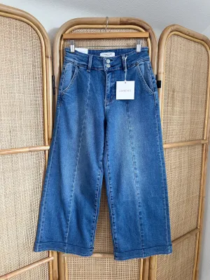 Lovervet High Rise 2 Button Wide Trouser Jeans