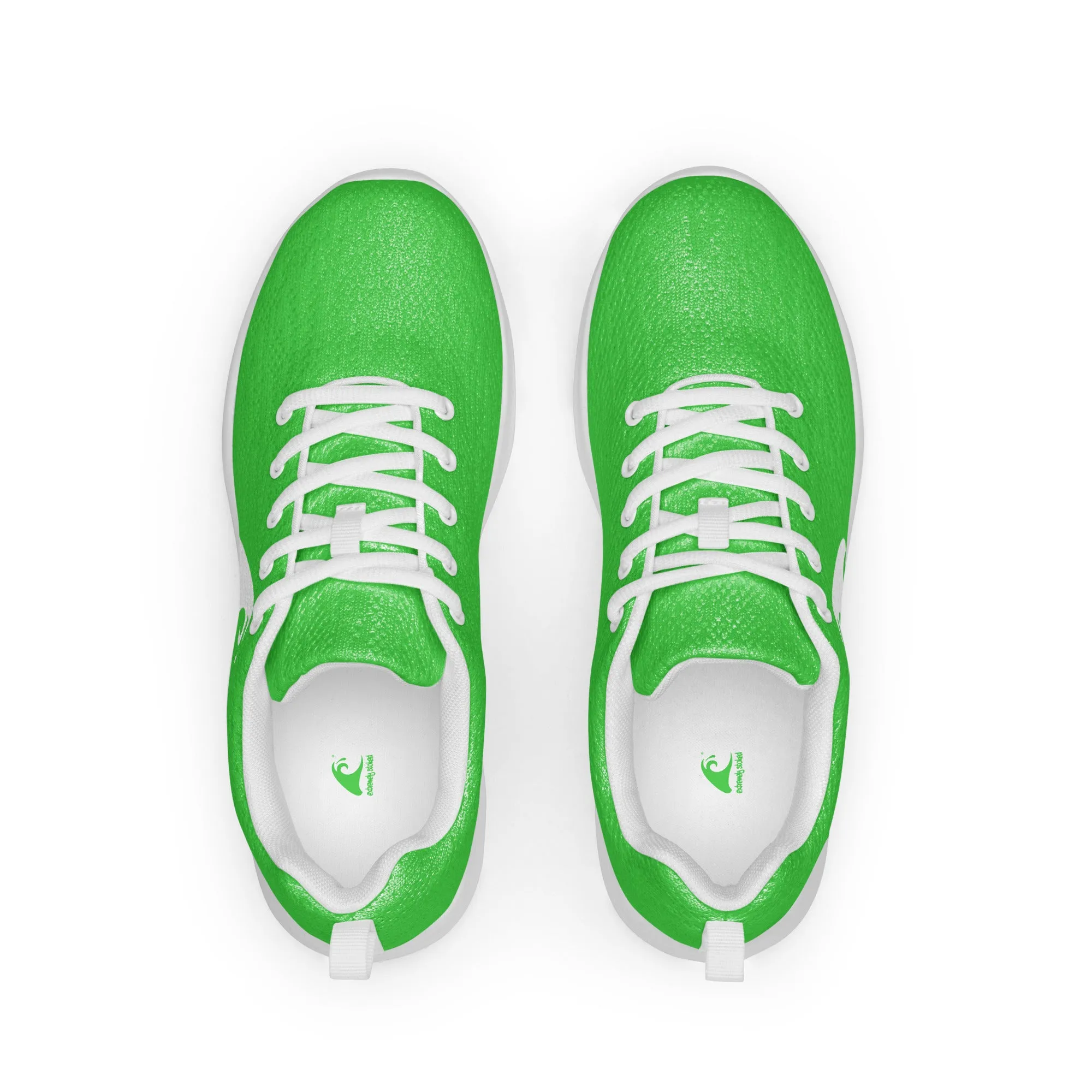 Men’s Lime Green Athleisure Shoes with Extremely Stoked Epic Wave Logo