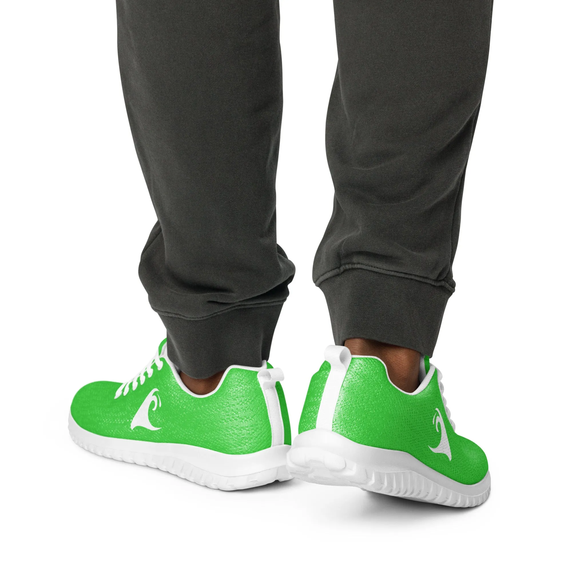 Men’s Lime Green Athleisure Shoes with Extremely Stoked Epic Wave Logo