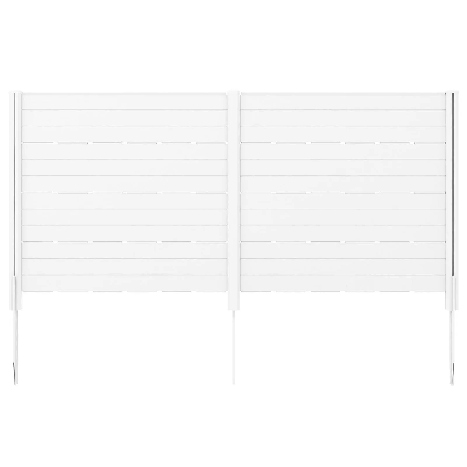 Outdoor Privacy Fence Screen with 5 Ground Stakes for Garden Yard Patio-White