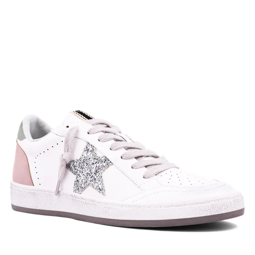 Paz Silver Sparkle Goose Sneakers