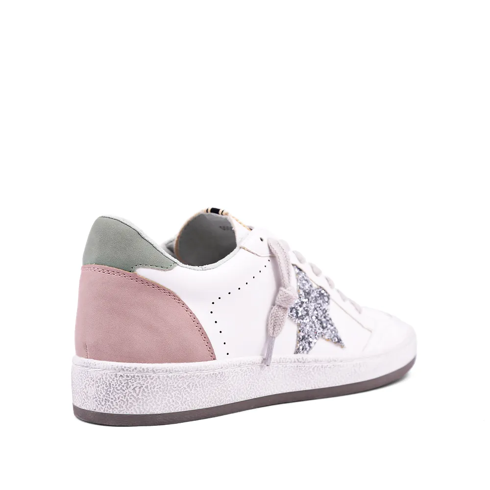 Paz Silver Sparkle Goose Sneakers