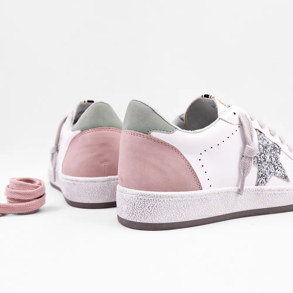 Paz Silver Sparkle Goose Sneakers