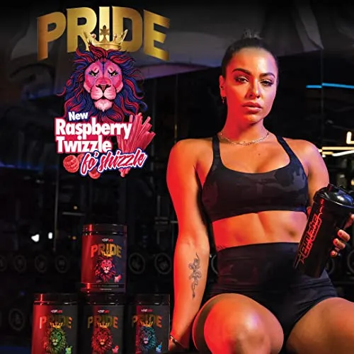 Pride by EHPlabs Pre-Workout Supplement - Energy Booster, Sharp Focus, Epic Pumps & Faster Recovery - 40 Servings (Raspberry Twizzle fo Shizzle)