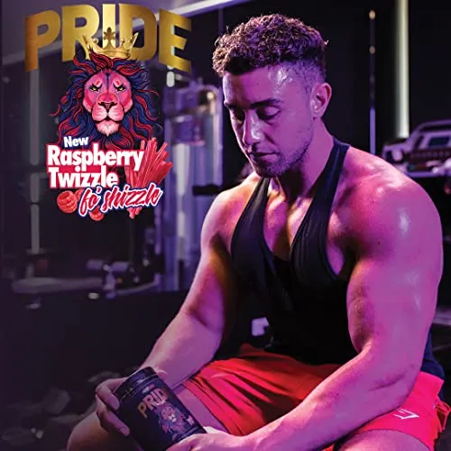 Pride by EHPlabs Pre-Workout Supplement - Energy Booster, Sharp Focus, Epic Pumps & Faster Recovery - 40 Servings (Raspberry Twizzle fo Shizzle)