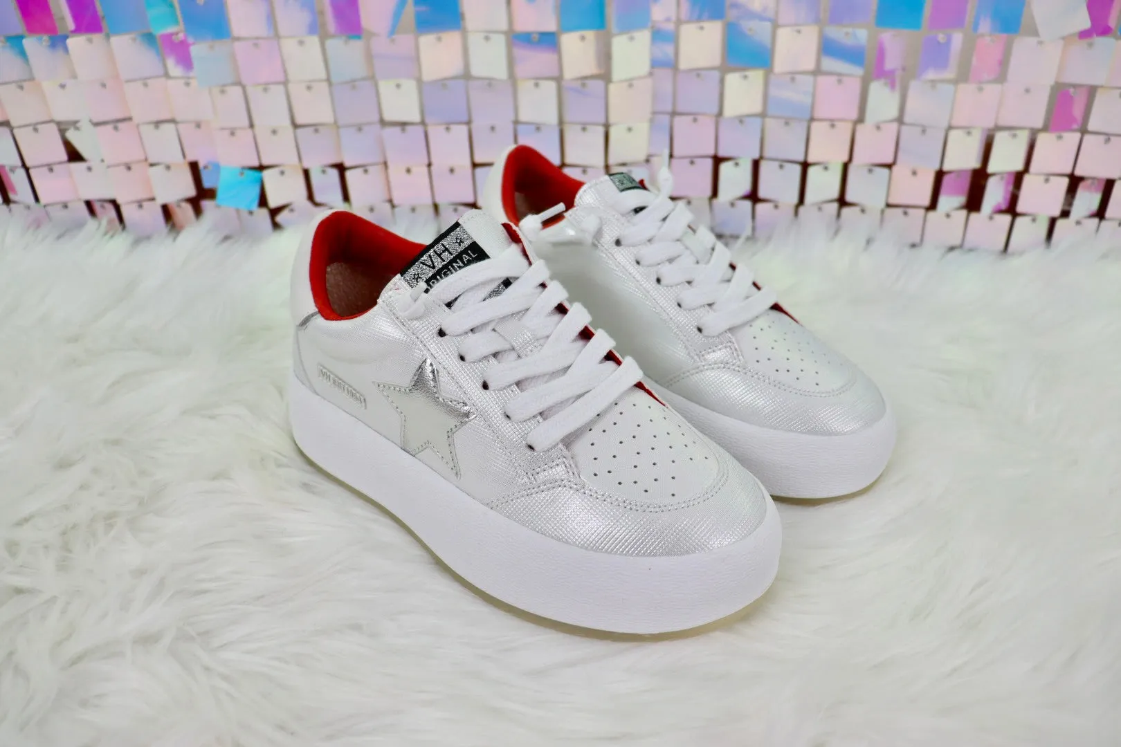 Ream 10 Vintage Havana Sneaker in Red/Silver/White