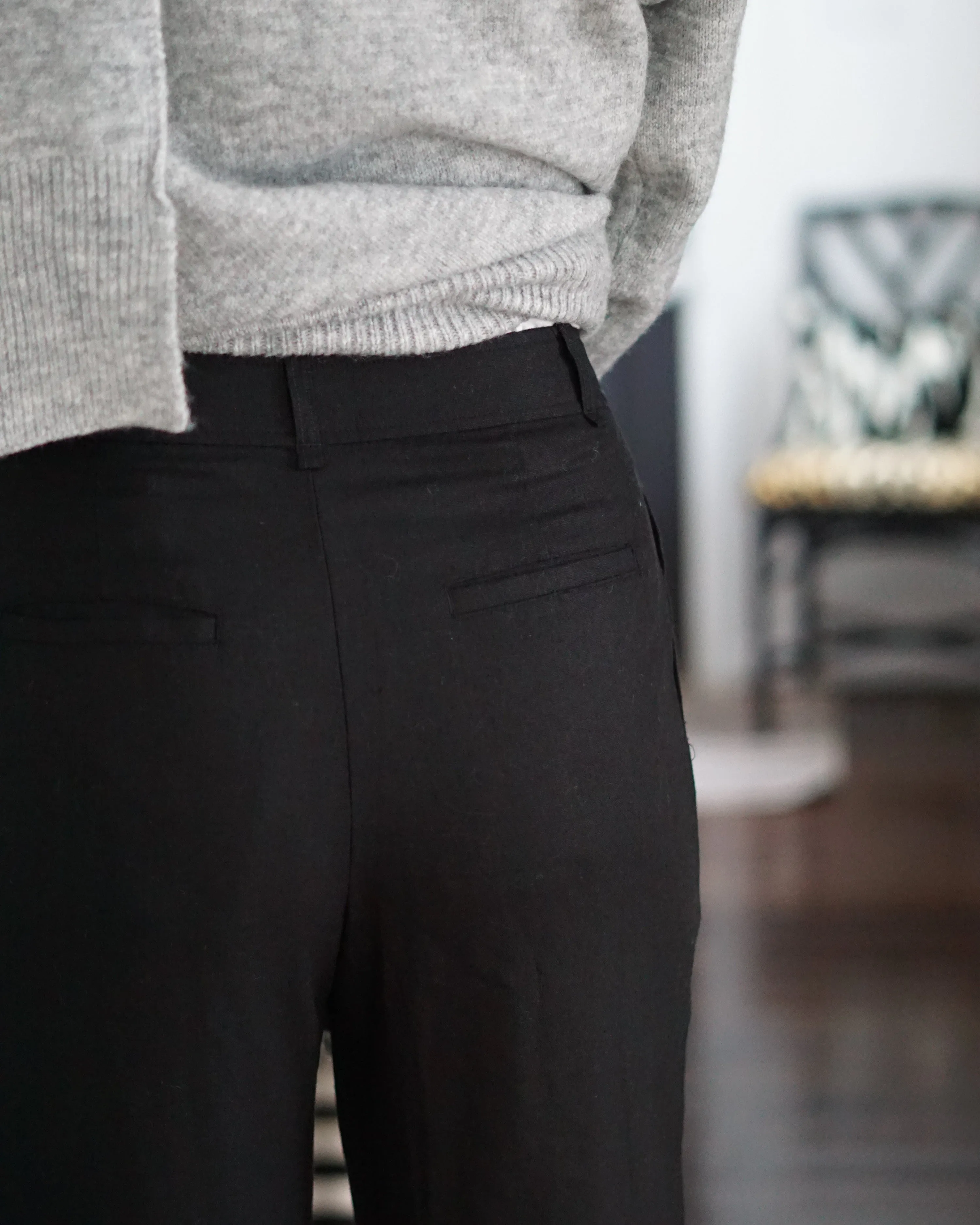 Sadie Wide Leg Linen Pintuck Pant // 2 Colors