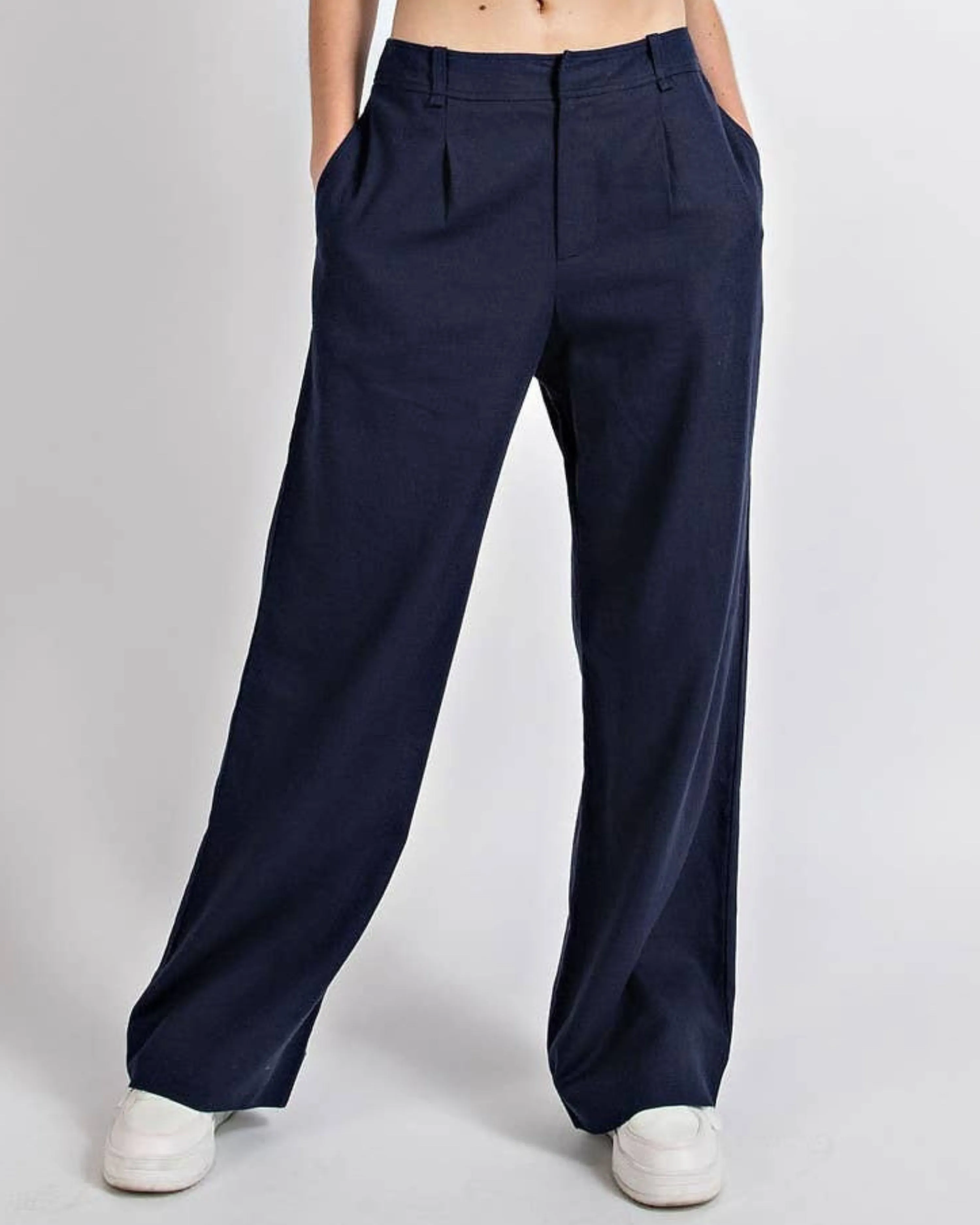Sadie Wide Leg Linen Pintuck Pant // 2 Colors