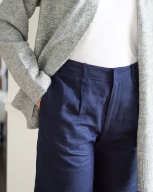 Sadie Wide Leg Linen Pintuck Pant // 2 Colors