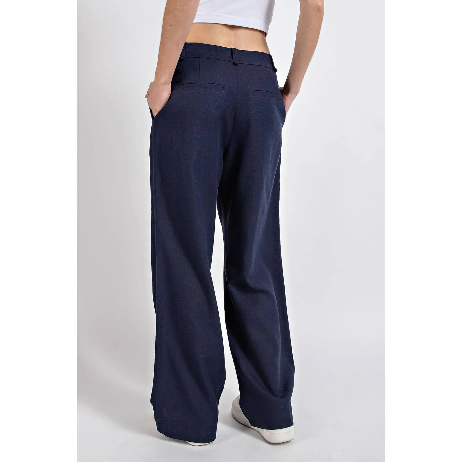 Sadie Wide Leg Linen Pintuck Pant // 2 Colors