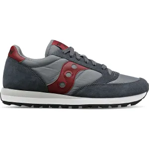 Saucony Mens Jazz Original Trainers - Grey / Dark Red