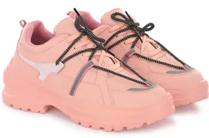 SHOE BLATE Walking Shoes For Women (Pink , 4)
